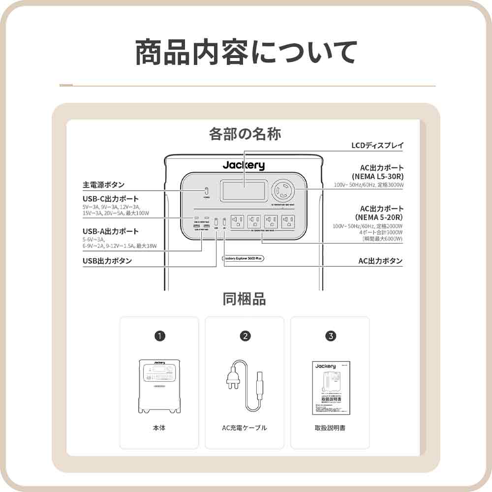 【販路限定】Jackery ポータブル電源 3600 Plus - Image 13