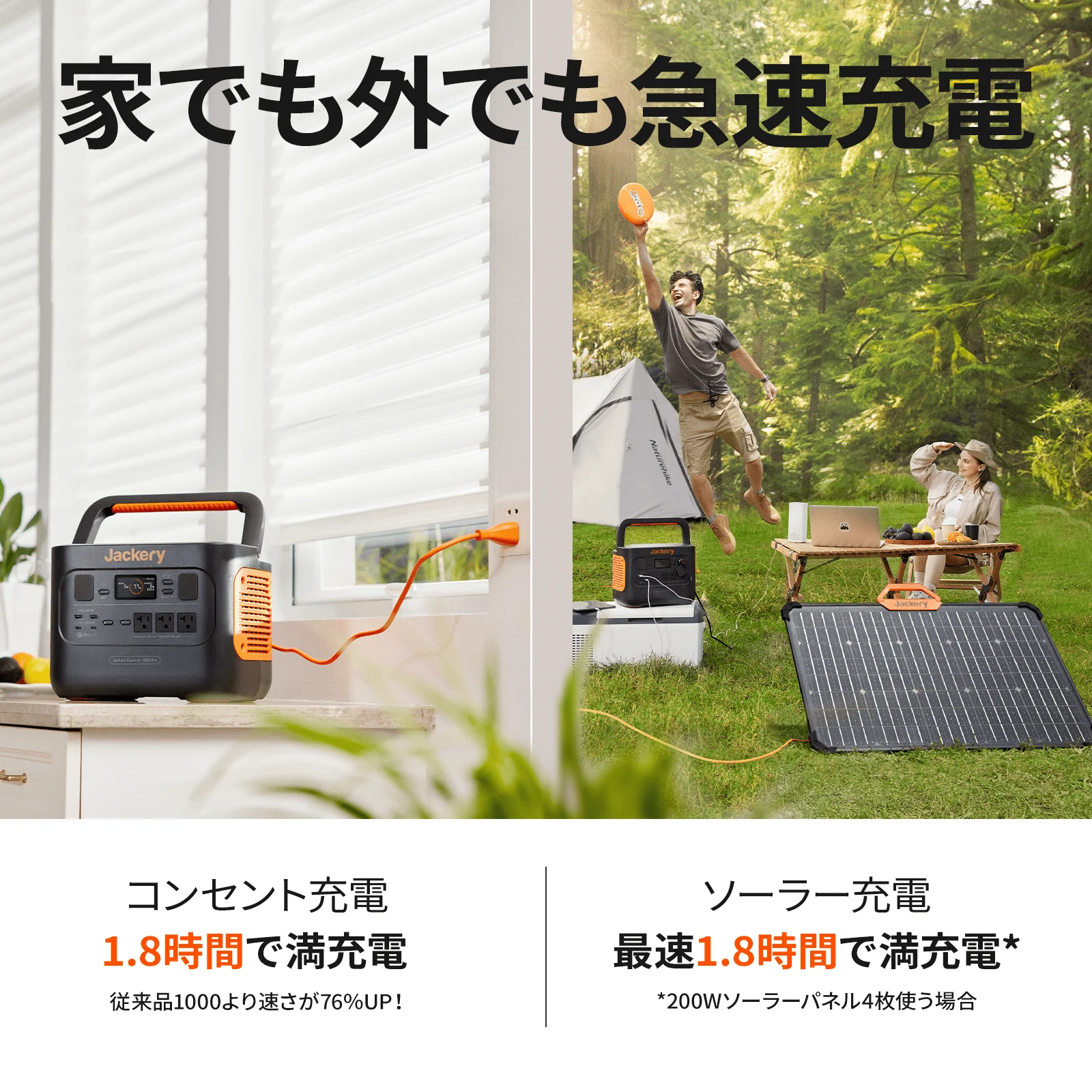 【在庫限り】Jackery Solar Generator 1000 Pro 80W ポータブル電源 ソーラーパネル セット - Image 5